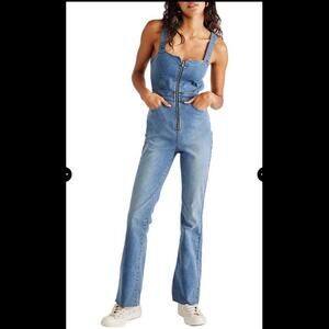 We The Free Jumpsuits Womens Blue Denim Size 12